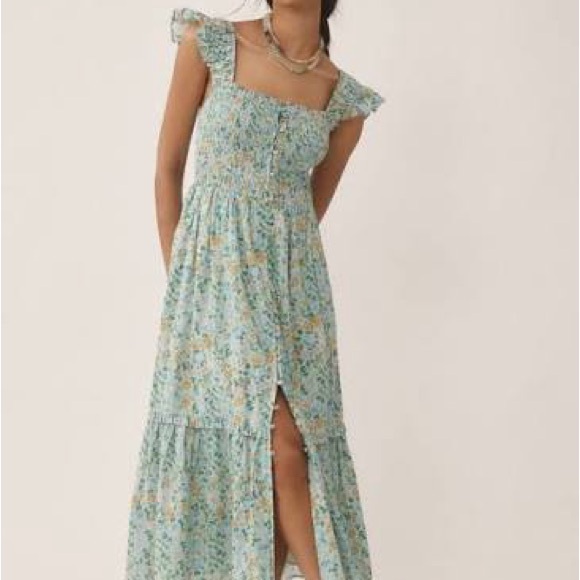 Anthropologie The Peregrine Midi Dress: Square-Neck Edition 1X - Picture 3 of 12